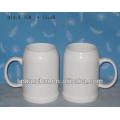 Haonai exported 17oz bulk white ceramic stein beer mug